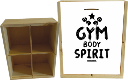 Gym Body Spirit - skrzynka drewniana