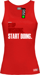 STOP Wishing Start Doing - koszulka TOP damska czerwona