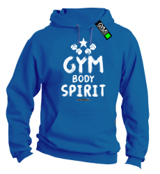 Gym Body Spirit - bluza z kapturem męska  niebieska