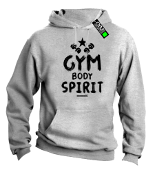 Gym Body Spirit - bluza z kapturem męska  melanż