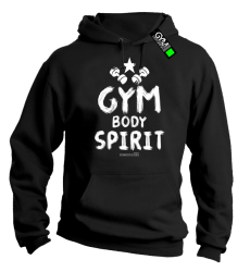 Gym Body Spirit - bluza z kapturem męska  czarna