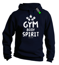 Gym Body Spirit - bluza z kapturem męska  granatowa