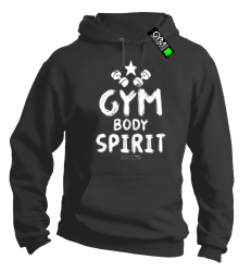 Gym Body Spirit - bluza z kapturem męska  grafitowa