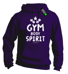Gym Body Spirit - bluza z kapturem męska  fioletowa