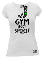 Gym Body Spirit - koszulka damska biały