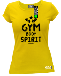 Gym Body Spirit - koszulka damska żółta