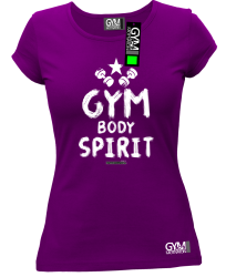 Gym Body Spirit - koszulka damska fioletowa