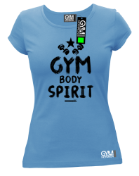 Gym Body Spirit - koszulka damska błękitna
