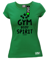 Gym Body Spirit - koszulka damska zielona