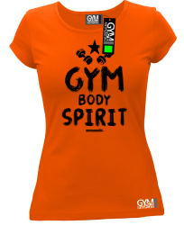 Gym Body Spirit - koszulka damska pomarańczowa