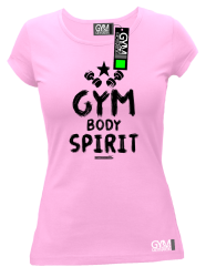 Gym Body Spirit - koszulka damska jasny róż