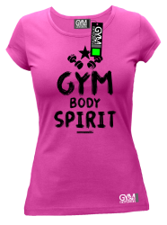 Gym Body Spirit - koszulka damska fuksja