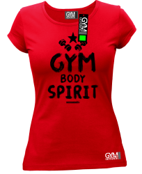 Gym Body Spirit - koszulka damska czerwony
