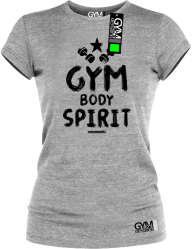 Gym Body Spirit - koszulka damska melanż