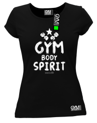 Gym Body Spirit - koszulka damska czarna
