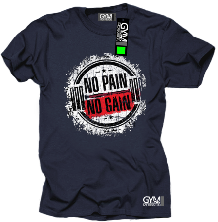 No Pain No Gain Cracked Round - koszulka męska 
