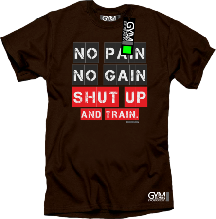 No Pain No Gain Shut Up and train - koszulka męska