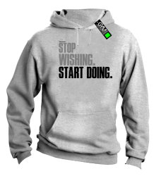 STOP Wishing Start Doing - bluza męska z kapturem melanżowa