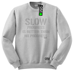 Slow progress is better than no progress - bluza męska standard melanż