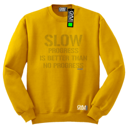 Slow progress is better than no progress - bluza męska standard żółty