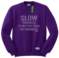 Slow progress is better than no progress - bluza męska standard fioletowa