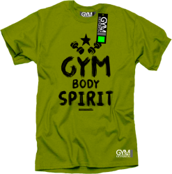 Gym Body Spirit - koszulka męska limonkowy