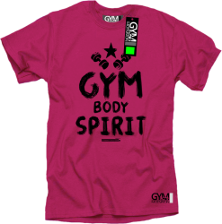 Gym Body Spirit - koszulka męska fuksja