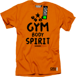 Gym Body Spirit - koszulka męska pomarańczowy