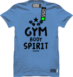 Gym Body Spirit - koszulka męska błękitny