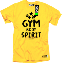 Gym Body Spirit - koszulka męska żółta