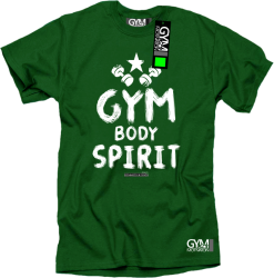 Gym Body Spirit - koszulka męska zielona
