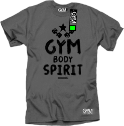 Gym Body Spirit - koszulka męska grafitowy