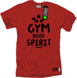 Gym Body Spirit - koszulka męska czerwony