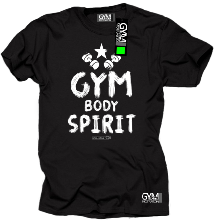 Gym Body Spirit - koszulka męska czarny 