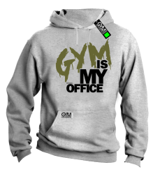 Gym is my Office - bluza z kapturem męska melanż