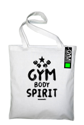 Gym Body Spirit - torba ekologiczna biała