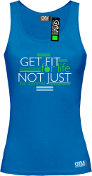 Get fit for life not just for summer - top damski niebieski