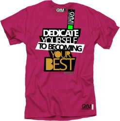 Dedicate yourself to becoming your best - koszulka męska różowa