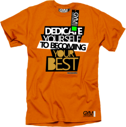 Dedicate yourself to becoming your best - koszulka męska pomarańczowa