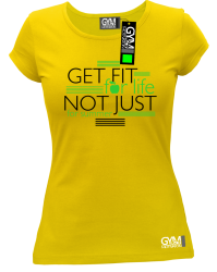 Get fit for life not just for summer - koszulka damska żółta