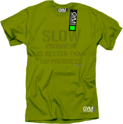 Slow progress is better than no progress - koszulka męska limonkowa