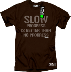 Slow progress is better than no progress - koszulka męska brązowa