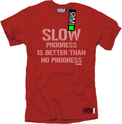 Slow progress is better than no progress - koszulka męska czerwona