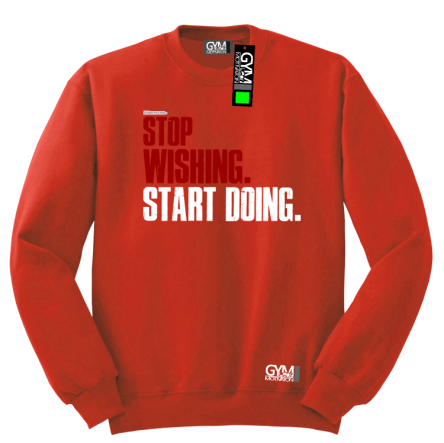 STOP Wishing Start Doing - bluza męska standard czerwona