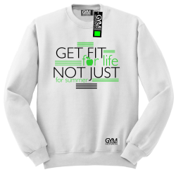 Get fit for life not just for summer - bluza bez kaptura standard biała