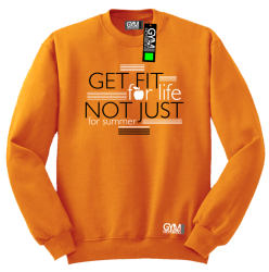 Get fit for life not just for summer - bluza bez kaptura standard pomarańczowa