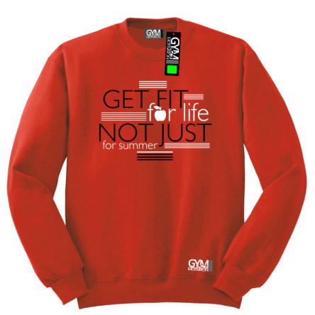 Get fit for life not just for summer - bluza bez kaptura standard czerwona