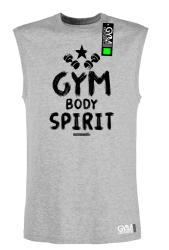 Gym Body Spirit - koszulka TOP męski melanż