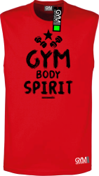 Gym Body Spirit - koszulka TOP męski czerwona