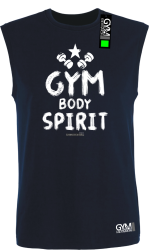 Gym Body Spirit - koszulka TOP męski grantowa